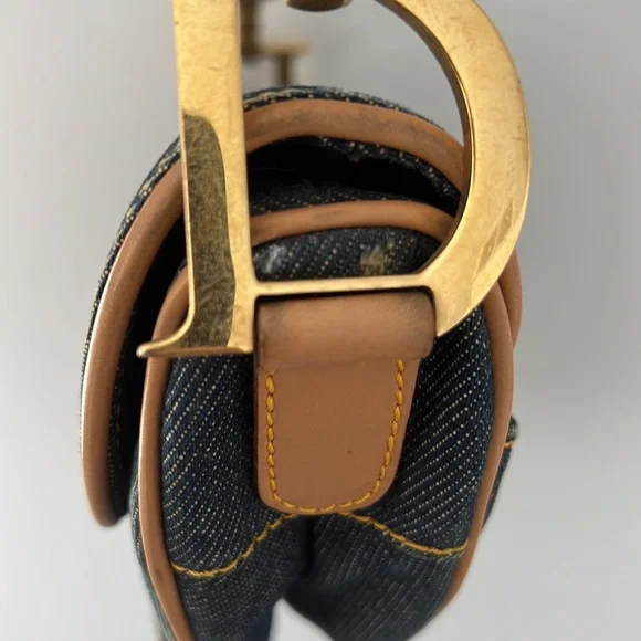 Dior denim saddle bag - Picture 6 of 7
